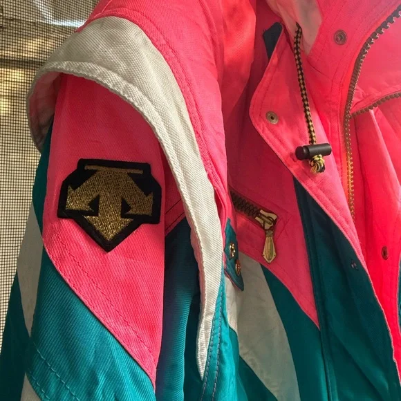 Descente Pink & Turquoise Ski Jacket - Picture 11 of 15